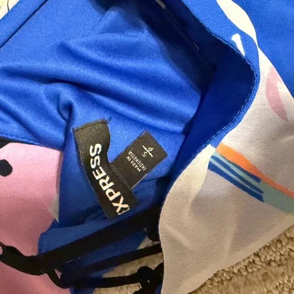 Express Floral Maxi Dress Side Cut Outs - Picture 4 of 6